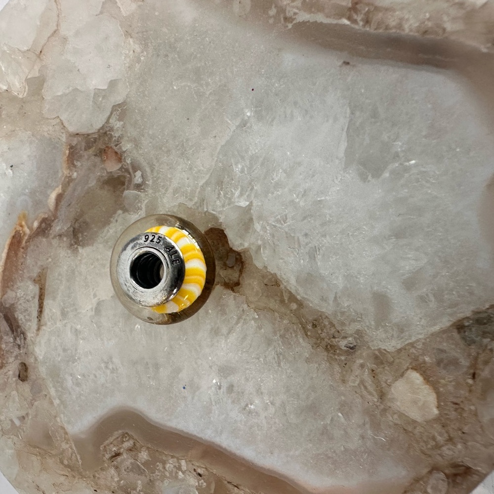 Pandora Yellow Striped Charm - Picture 3 of 3